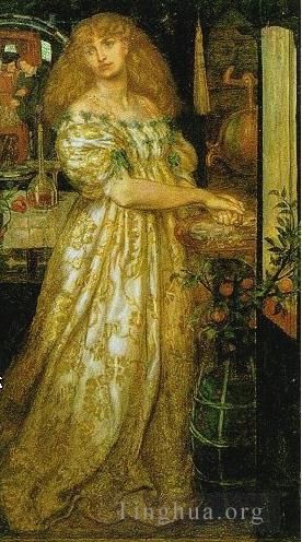 但丁·加布里尔·罗赛蒂 的油画作品 -  《卢克雷齐娅·波吉亚》