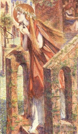 艺术家但丁·加布里尔·罗赛蒂作品《抹大拉的玛利亚2》