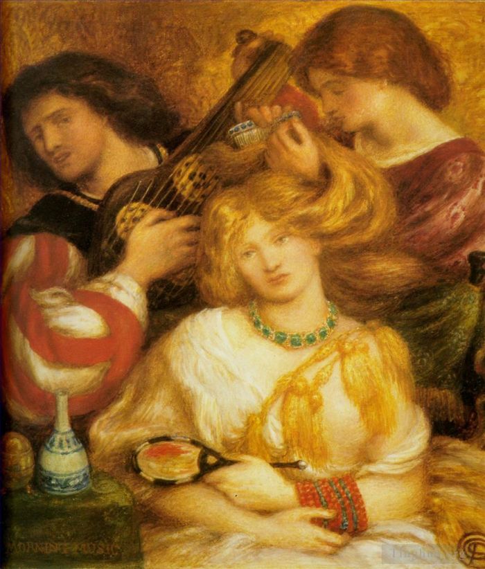 但丁·加布里尔·罗赛蒂 的油画作品 -  《晨间音乐》