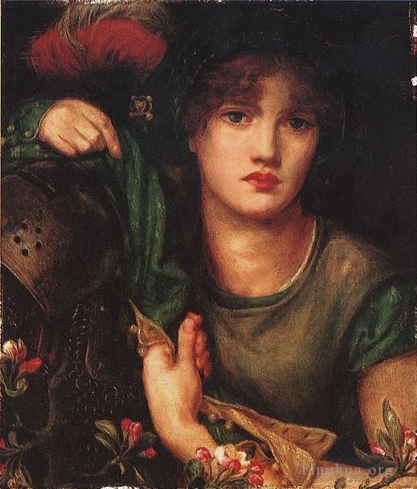 但丁·加布里尔·罗赛蒂 的油画作品 -  《我的绿袖夫人》