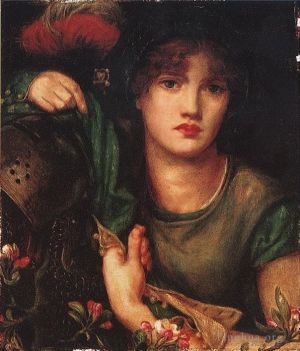 艺术家但丁·加布里尔·罗赛蒂作品《我的绿袖夫人》