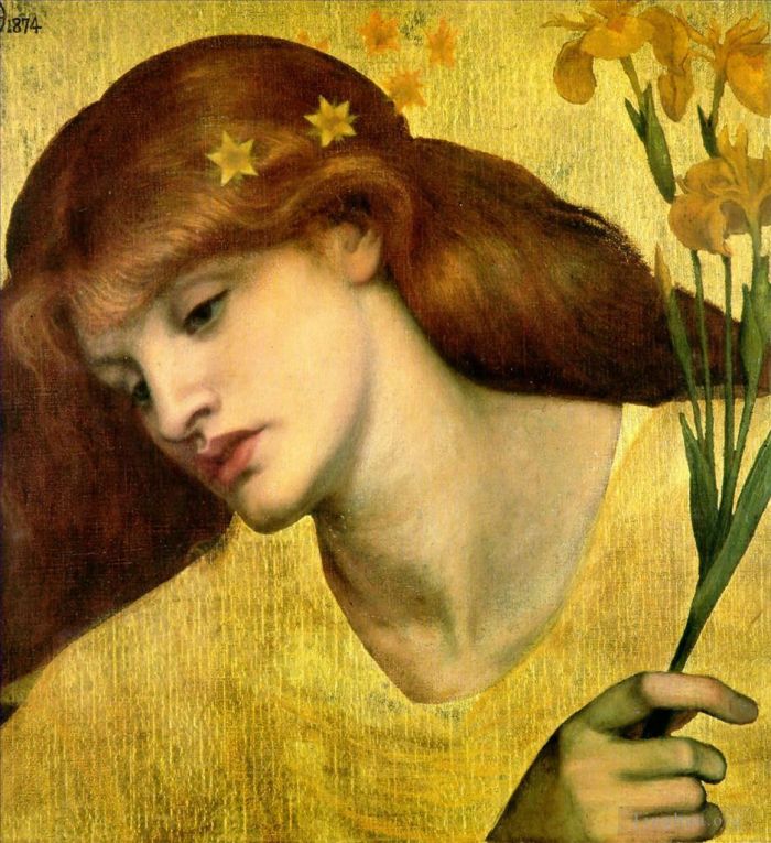 但丁·加布里尔·罗赛蒂 的油画作品 -  《圣百合》