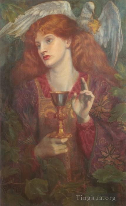 但丁·加布里尔·罗赛蒂 的油画作品 -  《圣杯》
