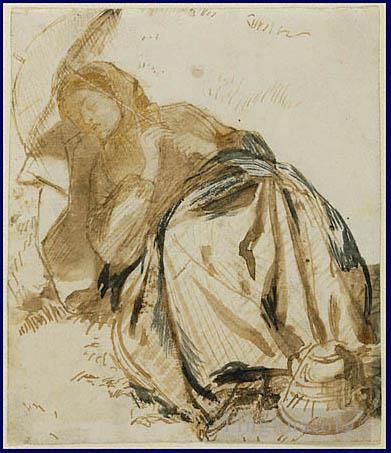 但丁·加布里尔·罗赛蒂 的各类绘画作品 -  《伊丽莎白·西达尔2》