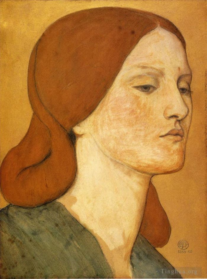 但丁·加布里尔·罗赛蒂 的各类绘画作品 -  《伊丽莎白·西达尔的肖像3》
