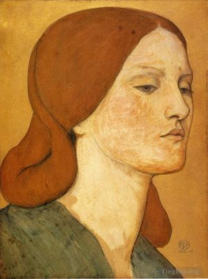 艺术家但丁·加布里尔·罗赛蒂作品《伊丽莎白·西达尔的肖像3》