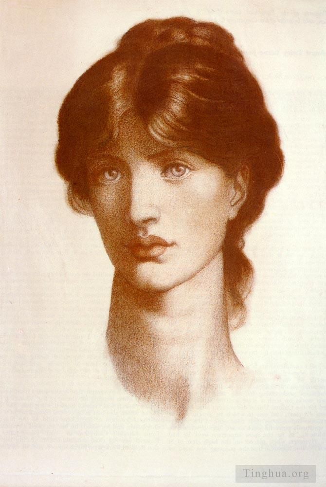 但丁·加布里尔·罗赛蒂 的各类绘画作品 -  《研究菲亚梅塔的愿景》