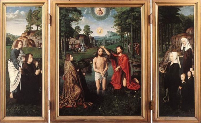 杰勒德·大卫 的油画作品 -  《扬·德·特龙普斯三联画》