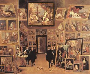 艺术家小戴维·特尼尔斯作品《利奥波德·威廉大公在他的画廊里,1647》