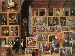 艺术家小戴维·特尼尔斯作品《布鲁塞尔利奥波德大公画廊,1640》