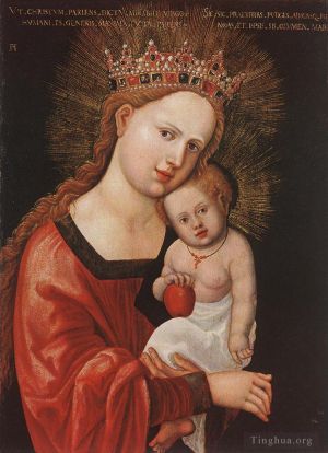 古董油画《Mary With The Child》