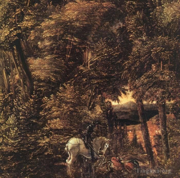 丹尼斯·范·阿尔斯鲁特 的油画作品 -  《森林里的圣乔治》
