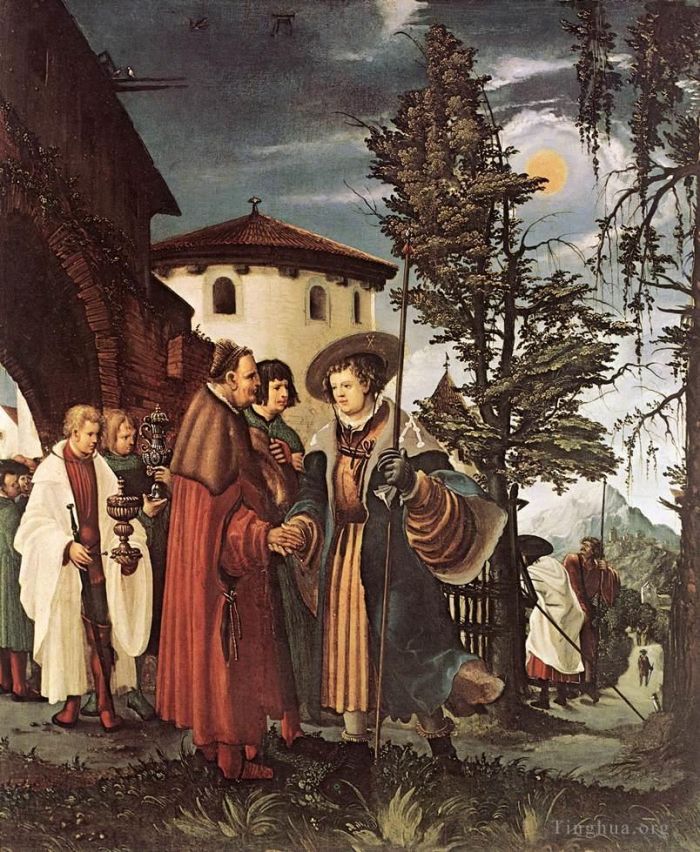 丹尼斯·范·阿尔斯鲁特 的油画作品 -  《圣弗洛里安离开修道院》