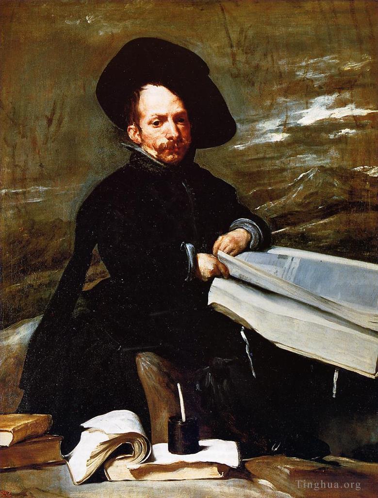 迭戈·委拉斯开兹作品《一个矮人在他的腿上拿着一本书，又名唐肖像迭戈·德·阿塞多·埃尔·普里莫》