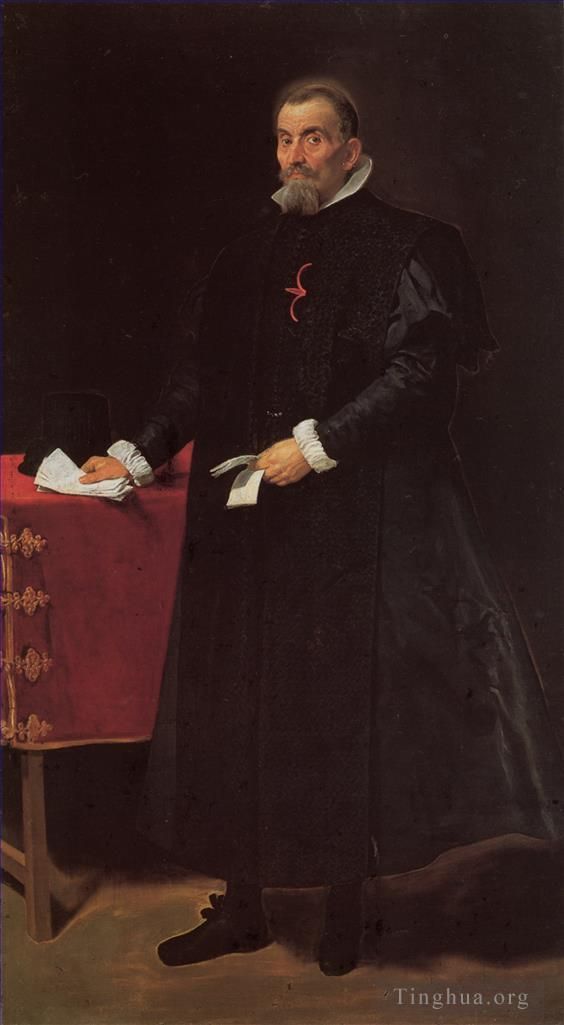 迭戈·委拉斯开兹 的油画作品 -  《唐肖像迭戈·德尔·科拉尔和阿雷利亚诺》
