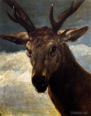 艺术家迭戈·委拉斯开兹作品《雄鹿的头》