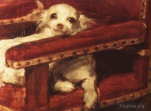 艺术家迭戈·委拉斯开兹作品《菲利普·普洛斯珀王子,(Infante,Philip,Prosper),狗》