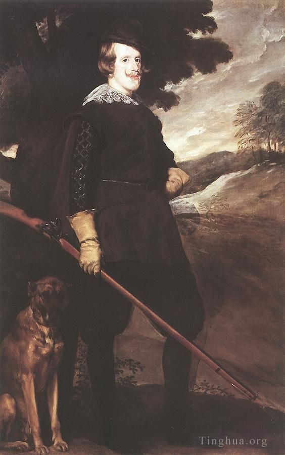 迭戈·委拉斯开兹 的油画作品 -  《菲利普四世国王作为猎人》