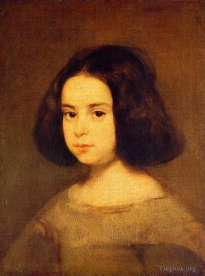 艺术家迭戈·委拉斯开兹作品《一个小女孩的肖像》
