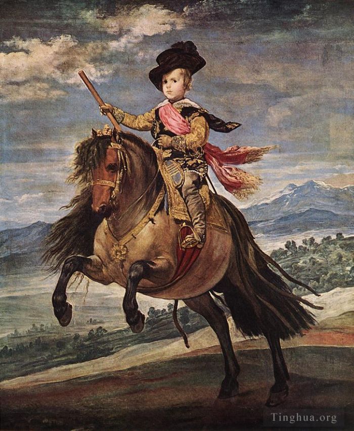 迭戈·委拉斯开兹 的油画作品 -  《马背上的巴尔塔萨·卡洛斯王子》