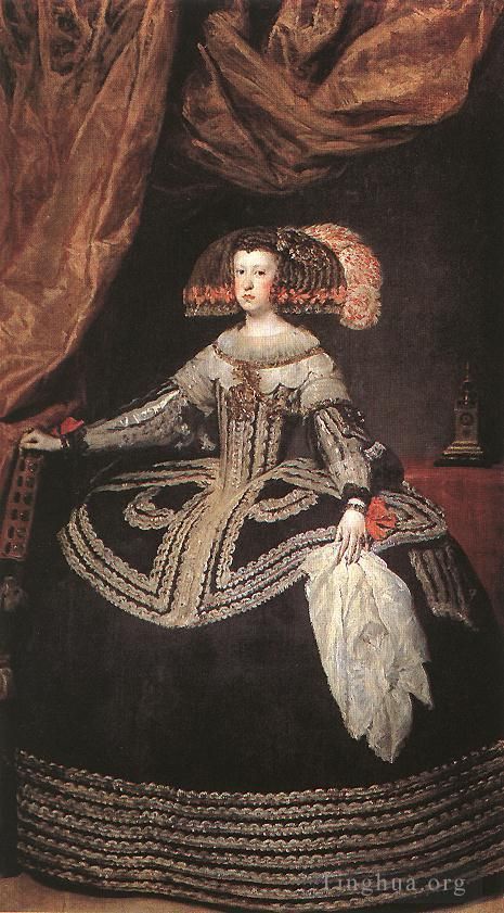 迭戈·委拉斯开兹 的油画作品 -  《奥地利王后多娜·玛丽安娜》