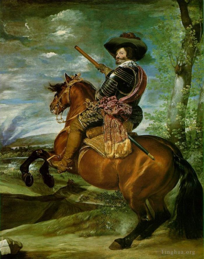 迭戈·委拉斯开兹 的油画作品 -  《马背上的奥利瓦雷斯伯爵公爵》