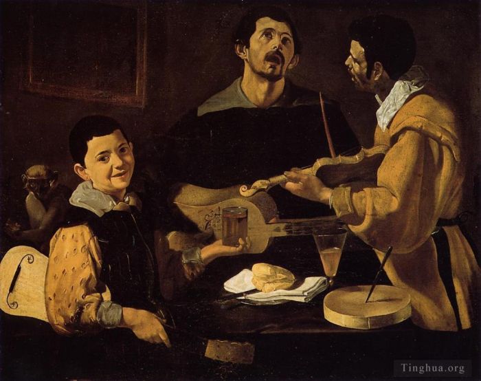迭戈·委拉斯开兹 的油画作品 -  《三位音乐家又名音乐三重奏》
