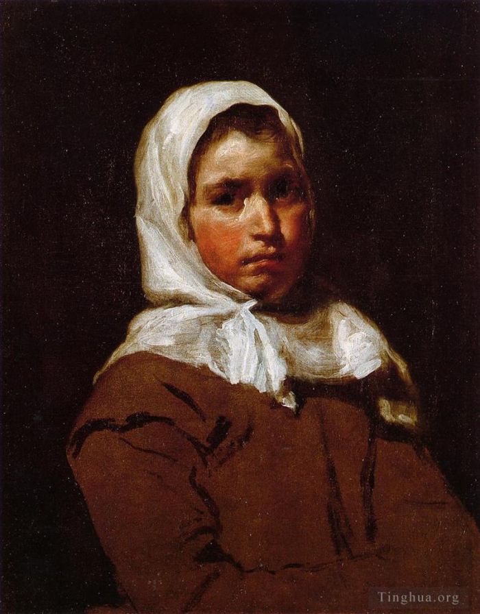 迭戈·委拉斯开兹 的油画作品 -  《年轻的农家姑娘》