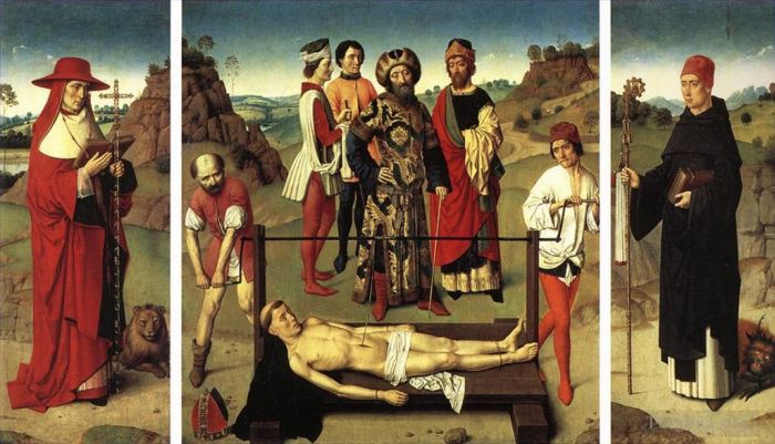 迪里克·鲍茨 的油画作品 -  《圣伊拉斯谟殉难三联画》