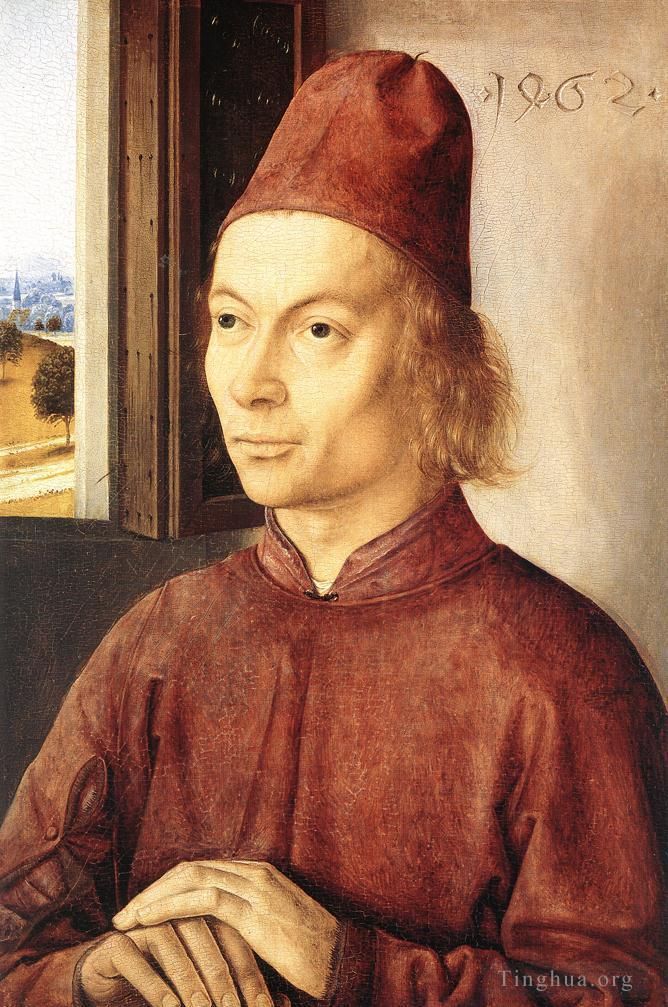 迪里克·鲍茨 的油画作品 -  《一个男人的肖像,1462》