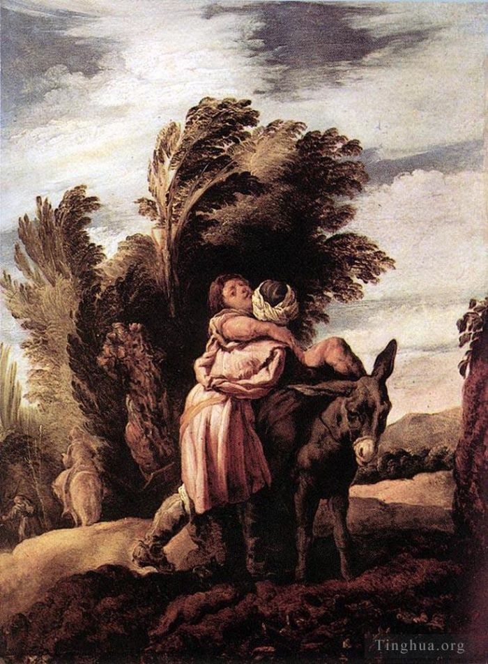 多梅尼科·范提 的油画作品 -  《好撒玛利亚人的寓言》