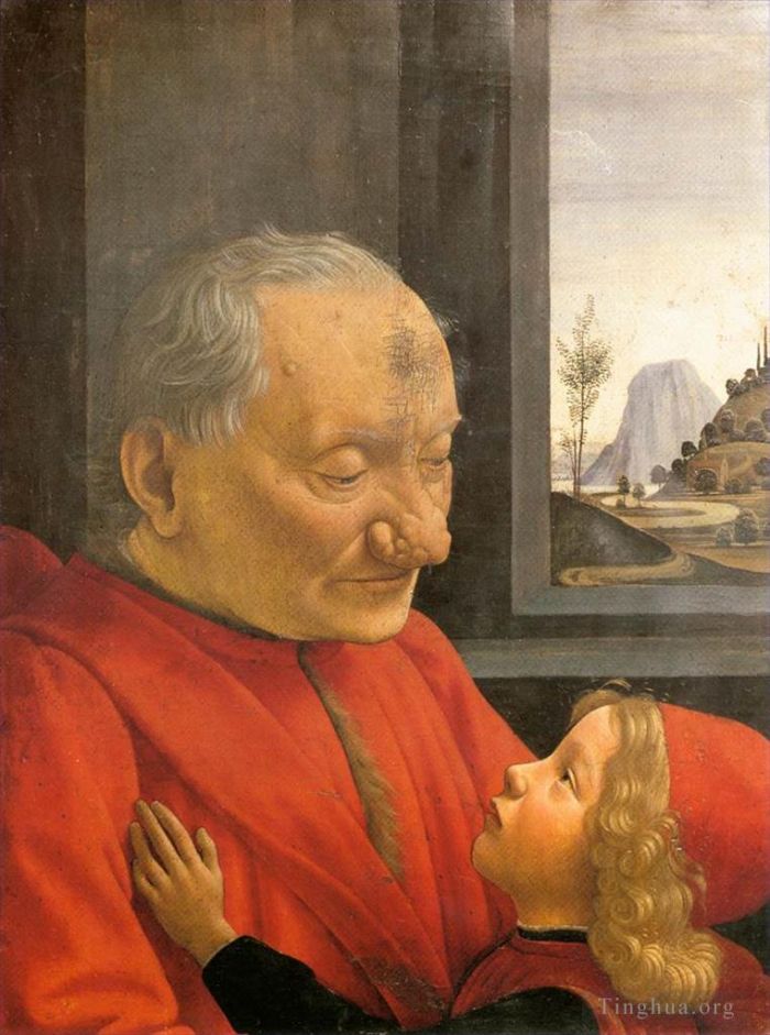 多梅尼哥·基尔兰达约 的油画作品 -  《一位老人和他的孙子》