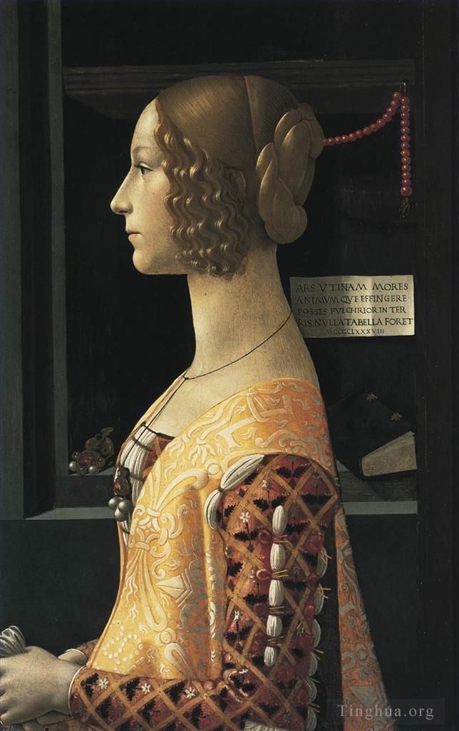 多梅尼哥·基尔兰达约 的油画作品 -  《乔凡娜·托纳博尼的肖像》