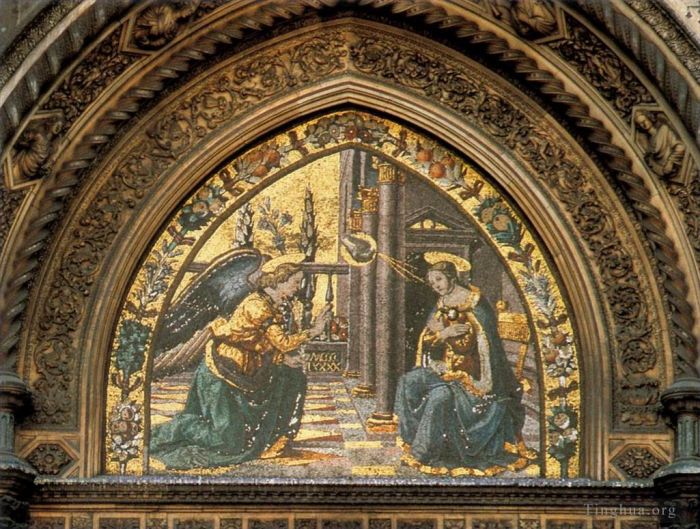 多梅尼哥·基尔兰达约 的各类绘画作品 -  《天使报喜,1489》