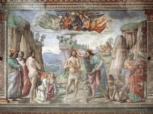 艺术家多梅尼哥·基尔兰达约作品《基督的洗礼,1486》
