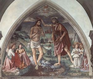 艺术家多梅尼哥·基尔兰达约作品《基督的洗礼》