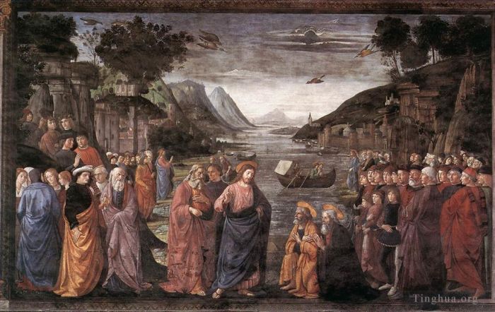 多梅尼哥·基尔兰达约 的各类绘画作品 -  《呼召第一使徒》