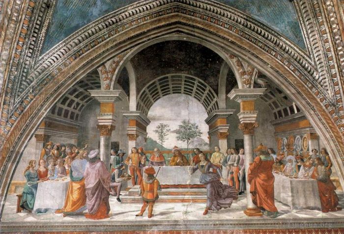 多梅尼哥·基尔兰达约 的各类绘画作品 -  《希律王的宴会》