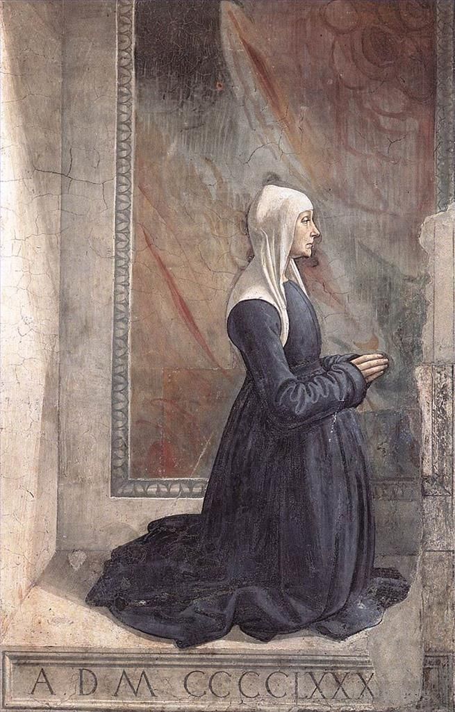 多梅尼哥·基尔兰达约 的各类绘画作品 -  《捐赠者,Nera,Corsi,Sassetti,的肖像》