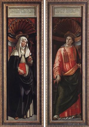 艺术家多梅尼哥·基尔兰达约作品《锡耶纳和圣劳伦斯的圣凯瑟琳》