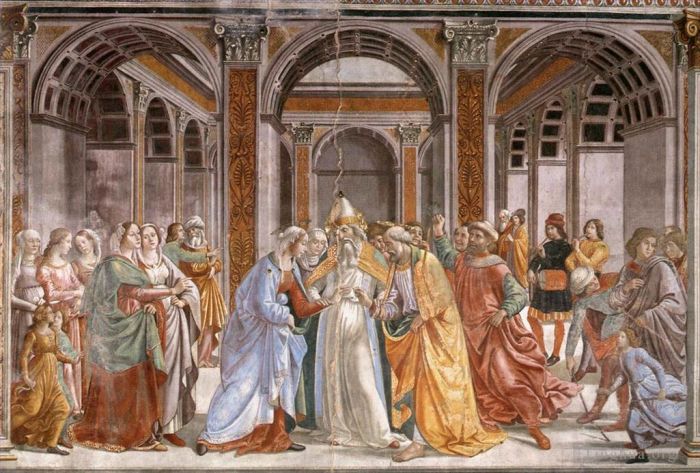 多梅尼哥·基尔兰达约 的各类绘画作品 -  《玛丽的婚姻》