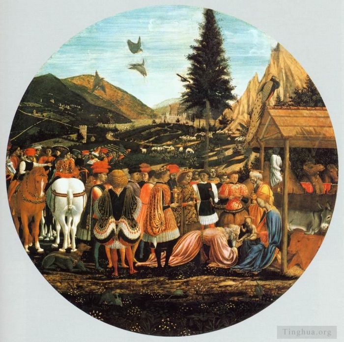 多明尼科·韦内齐亚诺 的油画作品 -  《贤士的崇拜》