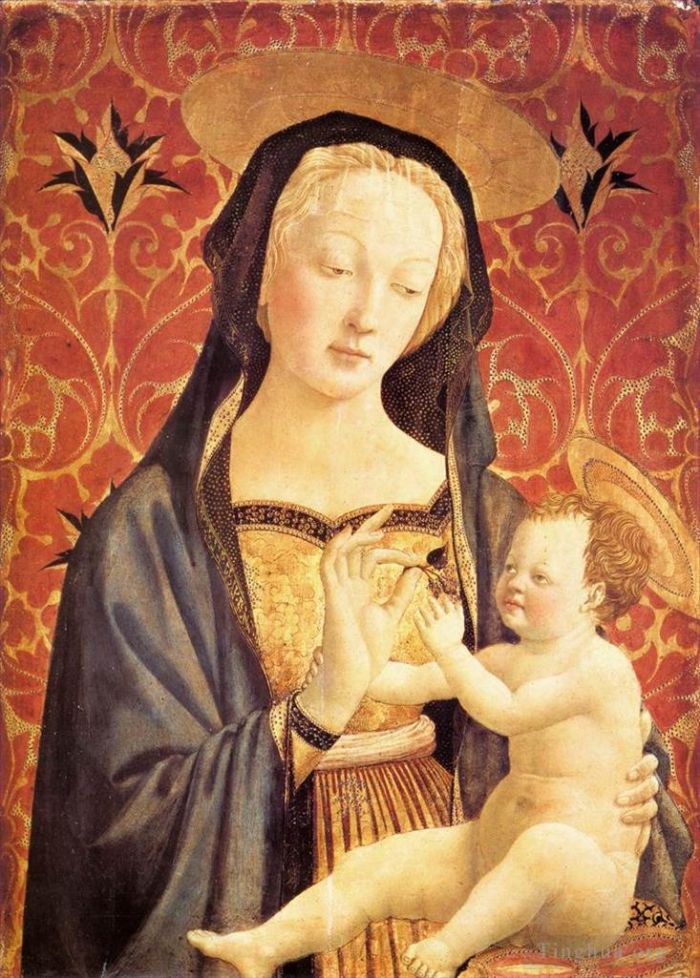 多明尼科·韦内齐亚诺 的油画作品 -  《麦当娜和孩子,1435》
