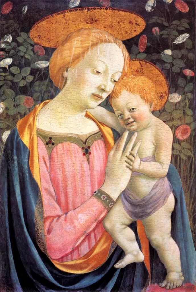 多明尼科·韦内齐亚诺 的油画作品 -  《麦当娜与孩子3》