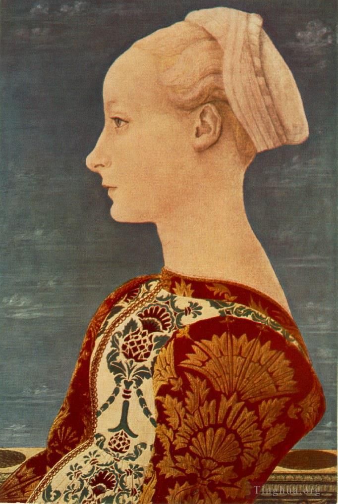 多明尼科·韦内齐亚诺 的油画作品 -  《一个年轻女子的肖像》