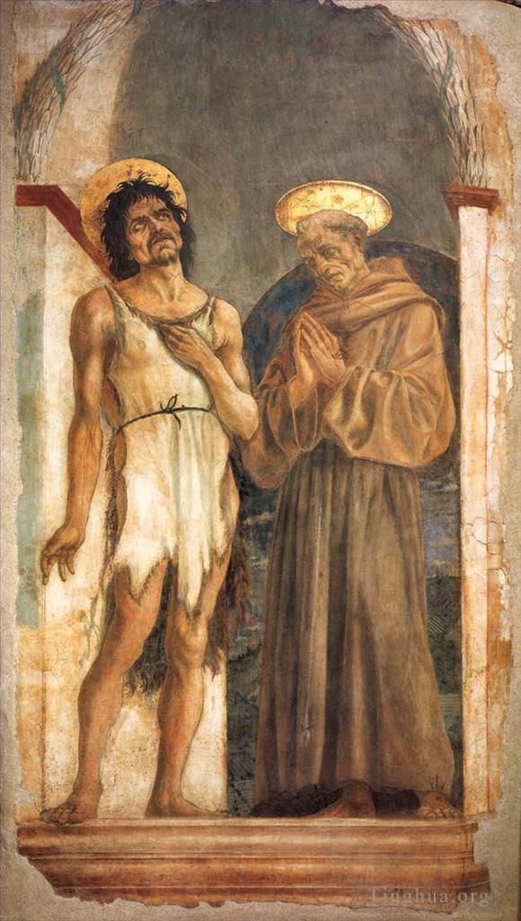 多明尼科·韦内齐亚诺 的各类绘画作品 -  《施洗者圣约翰和圣弗朗西斯》