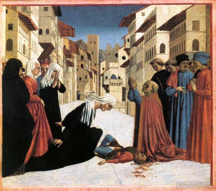 多明尼科·韦内齐亚诺 的各类绘画作品 -  《圣泽诺比乌斯创造奇迹》