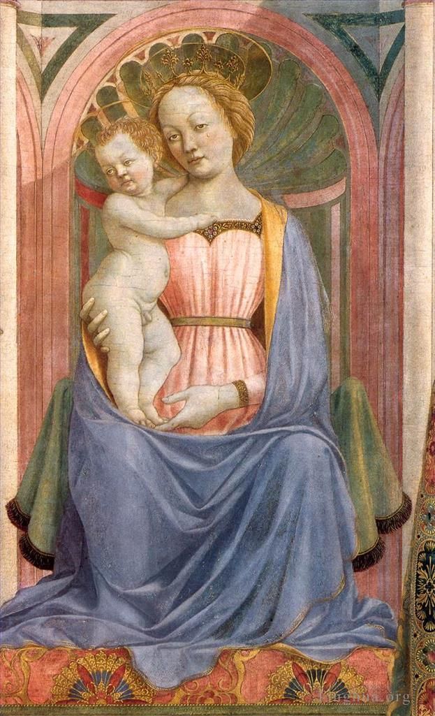 多明尼科·韦内齐亚诺 的各类绘画作品 -  《圣母子与圣徒3》
