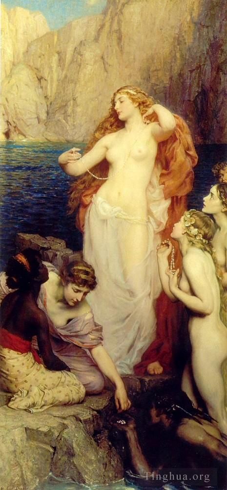 赫伯特·杰姆斯·德雷珀 的油画作品 -  《阿佛洛狄忒的珍珠》