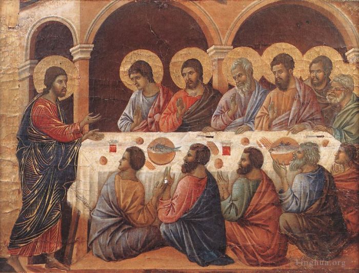 杜乔 的各类绘画作品 -  《使徒们坐席时出现》